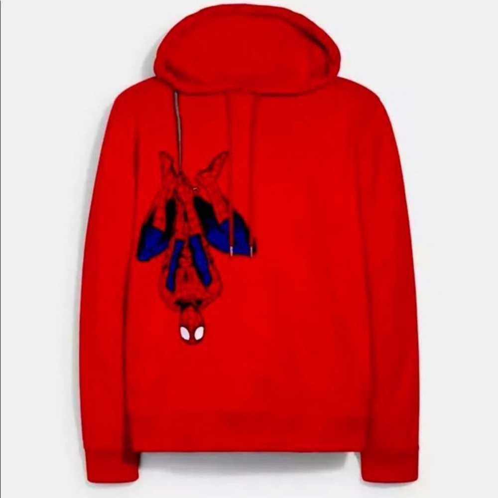 *RARE* COACH + MARVEL SPIDER MAN RED HOODIE SWEATSHIRT